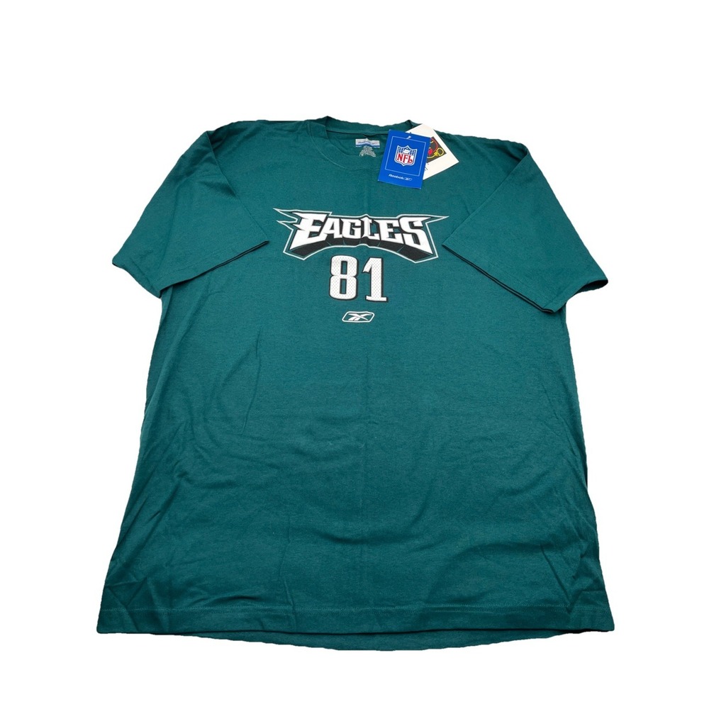 NWT Vintage Reebok NFL Philadelphia Eagles Terrell Owens #81 T-Shirt XL Green